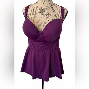 Torrid Purple Swimsuit with Padding & Underwire. Torrid Size 1.
